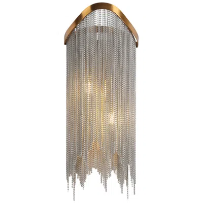 L.n.c. Coasfri 2-light Brass Fringes Wall Sconces