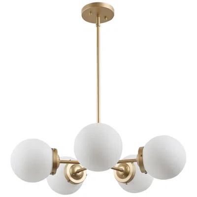 L.n.c. Conley 24" Wide Gold Metal 5-light Sputnik Chandelier