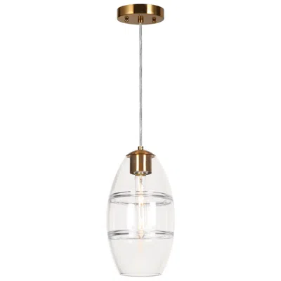 L.n.c. Contrafyre 6.3" Wide Gold 1-light Pendant Light