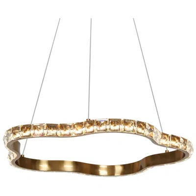 L.n.c. Crorring 1-light Led Crystal Ring Chandelier