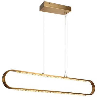 L.n.c. Crorring 2-light Led Gold Island Chandelier