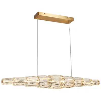 L.n.c. Cryptography 1-light Led Gold Island Chandelier