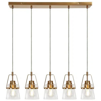 L.n.c. Dendro 5-light Gold Island Chandelier In Brown