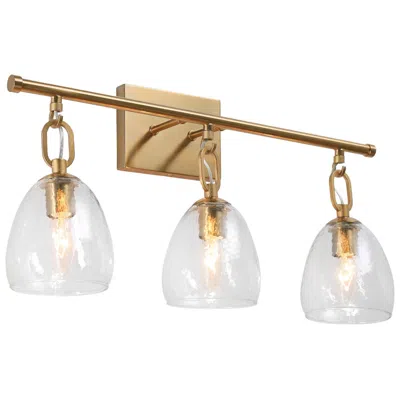 L.n.c. Droslin 3-light 21.6" Wide Brass Bath Light