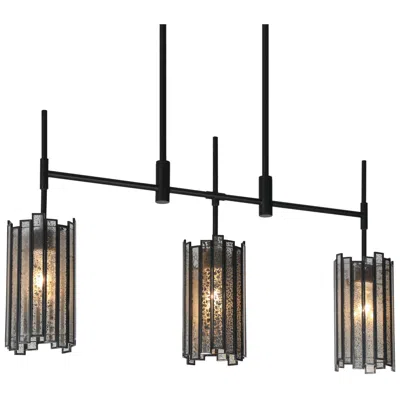 L.n.c. Durail 3-light Black Island Chandelier