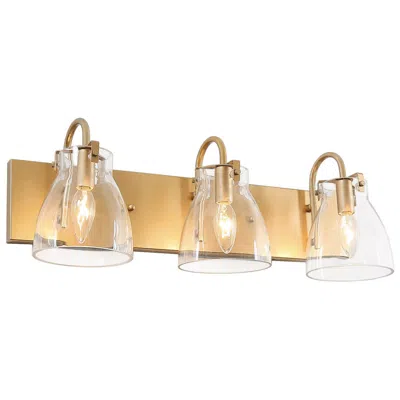 L.n.c. Erythronium 22" Wide Matte Gold 3-light Bath Light