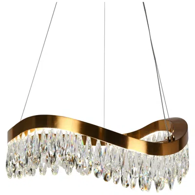 L.n.c. Flowarop 1-light Led Crystal Drum Chandelier