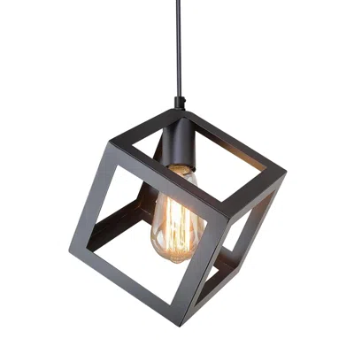 L.n.c. Folla 6 1/4" Wide Black Metal Mini Pendant