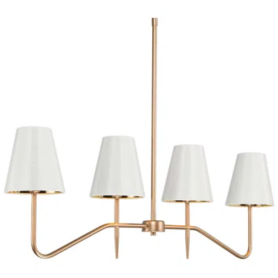L.n.c. Gollin 4-light 34.6" Wide Island Chandelier Lights With Fabric Shade
