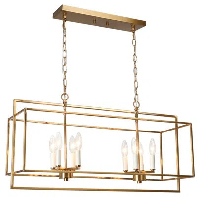 L.n.c. Hoyueren 32" Wide Matte Gold 8-light Island Chandelier