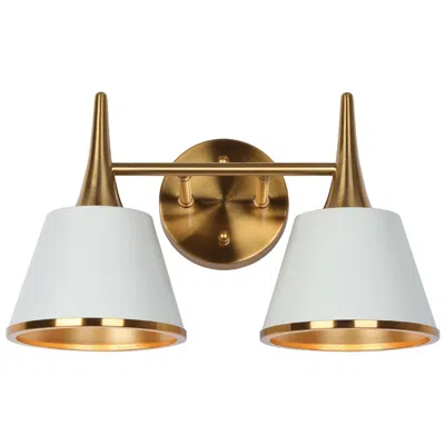 L.n.c. Idaikos 8 1/2" High Plating Brass 2-light Wall Sconce
