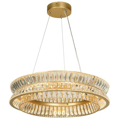 L.n.c. Jamison 23 1/2" Wide Matte Gold Drum Led Chandelier