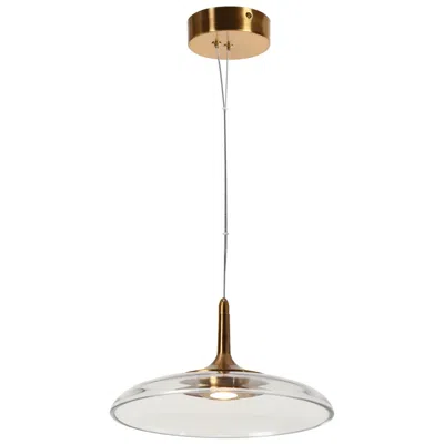 L.n.c. Jolyn 12.2" Wide Gold 1-light Led Pendant Light