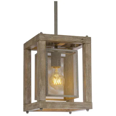 L.n.c. Julle 8" Wide 1-light Square Wood Pendant Light