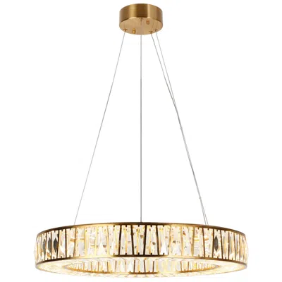 L.n.c. Laycantonic 1-light Led Crystal Ring Chandelier