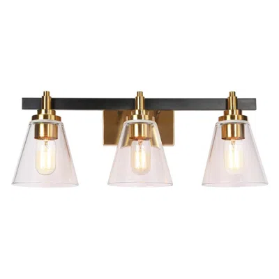 L.n.c. Lnc Lighting 24" Wide 3-light Brass Gold Bathroom Vanity Light