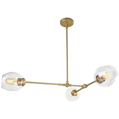 L.n.c. Lnc Lighting Gerald 31 1/2" Wide Gold Metal 3-light Sputnik Chandelier