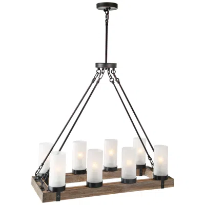 L.n.c. Losoco 30" Wide Bronze 8-light Island Chandelier