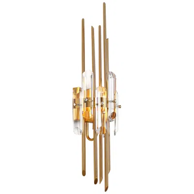 L.n.c. Lunara 6.3" Wide Gold 1-light Crystal Wall Sconce