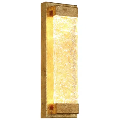 L.n.c. Luxor 5.1" Wide Gold 1-light Led Rectangular Wall Sconce