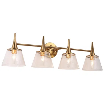 L.n.c. Malie 4-light 29.1" Wide  Gold Bath Light