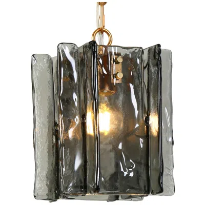 L.n.c. Nalyri 7.9" Wide Smoky 1-light Square Pendant Light