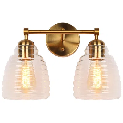 L.n.c. Nasy 2-light 14.2" Wide  Gold Bath Light