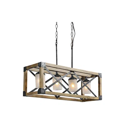 L.n.c. Obilla 27 1/2" Wide Black 4-light Island Chandelier