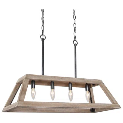 L.n.c. Obilla 28" Wide 5-light Rectangle Island Chandelier