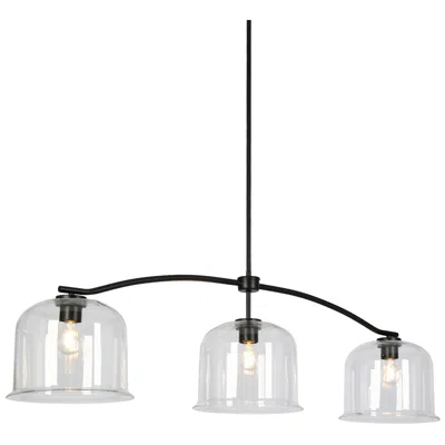 L.n.c. Oriame 55.9" Wide Black 3-light Island Chandelier