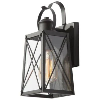L.n.c. Pahcy 12.6" High Black Glass Outdoor Wall Light