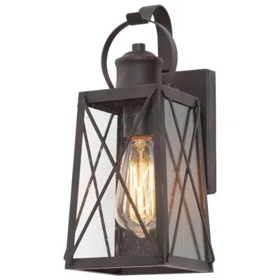 L.n.c. Pahcy 12.6" High Textured Rust Glass Outdoor Wall Light