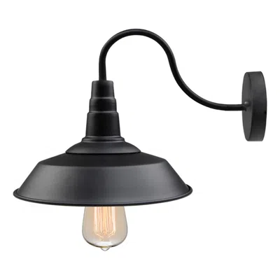L.n.c. Pei 1-light 10.2" Wide Black Wall Lamps