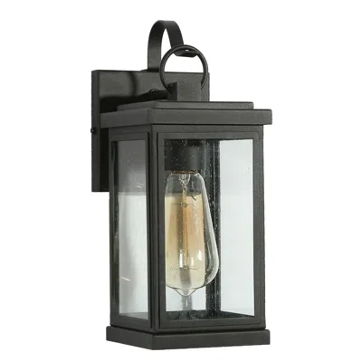 L.n.c. Phalaenopsis 12" High Black Outdoor Wall Lights Set Of 2