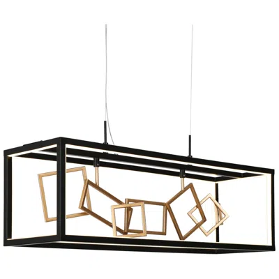 L.n.c. Regoblern 8-light Led Black Gold Island Chandelier