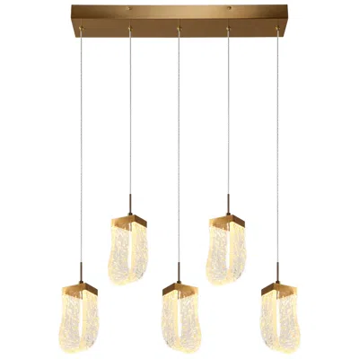 L.n.c. Resdroin 5-light Led Resin Island Pendant Light