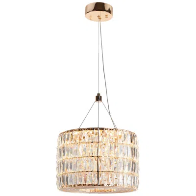 L.n.c. Rosgloy 1-light Gold Crystal Mini Led Chandelier
