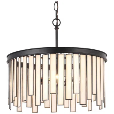L.n.c. Sera 3-light 16.1" Wide Tiffany Glass Chandelier