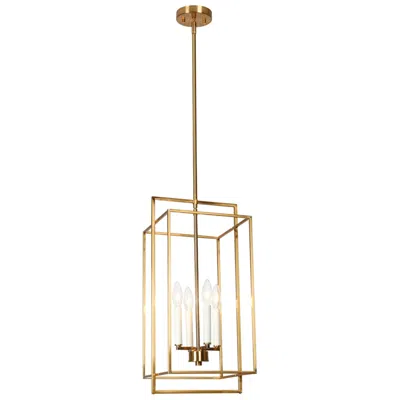 L.n.c. Sinfi 4-light Gold Lantern Chandelier