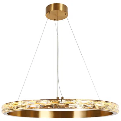 L.n.c. Sledeifyra 1-light Led Gold Ring Chandelier