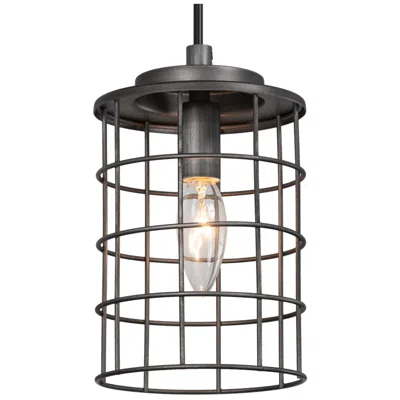 L.n.c. Sprin 5.2" Wide Gray 1-light Cylinder Pendant
