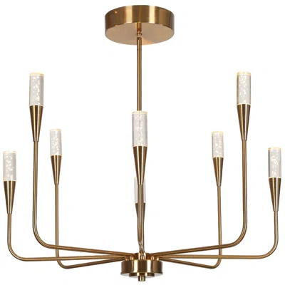 L.n.c. Syring 27" Wide Gold 8-light Led Chandelier