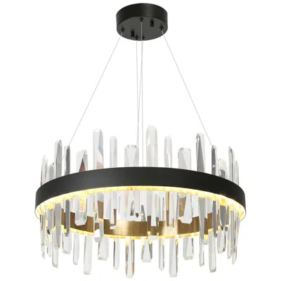 L.n.c. Tadeusz 1-light Black Crystal Led Chandelier