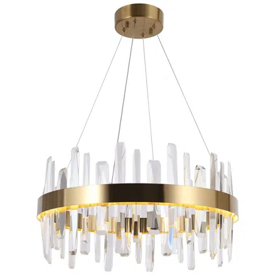 L.n.c. Tadeusz 1-light Gold Crystal Drum Led Chandelier