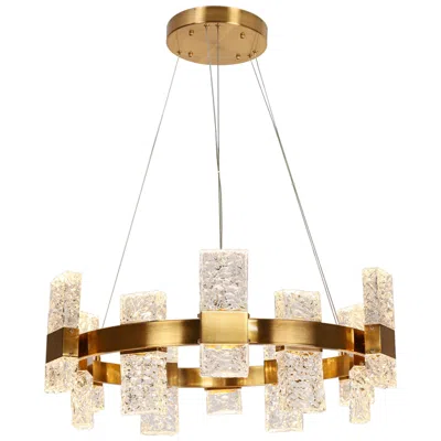 L.n.c. Tadeusz 24-light Led Glass Drum Chandelier