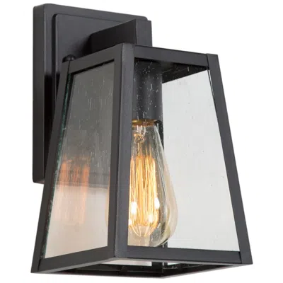 L.n.c. Uhyta 9.4" High Black Glass Outdoor Wall Light