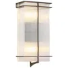 L.n.c. Vexera 7.5" Wide Black Brushed 2-light Rectangular Wall Sconce
