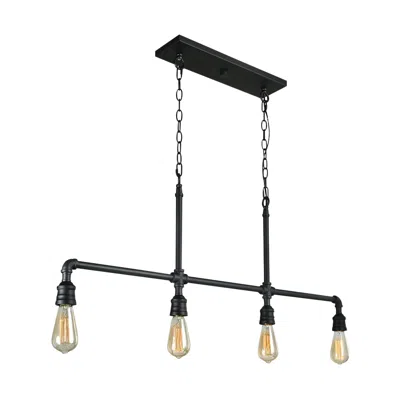 L.n.c. Zimra 44" Wide Black 4-light Island Chandelier