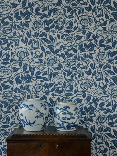 Långelid Von Brömssen Langelid Von Bromssen My Peony Garden Wallpaper In Blue