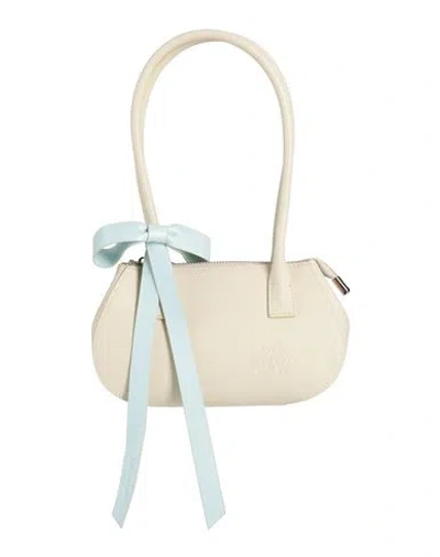Lo Cool Lab Woman Handbag Beige Size - Leather